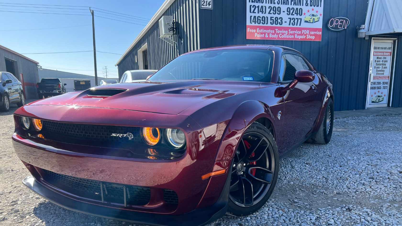 Luxury convertible with a deep, reflective custom paint finish by Texas Five Star.